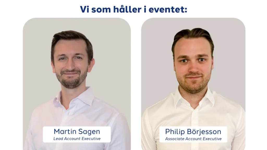 Image of Martin Sagen, Lead Account Executive and Philip Börjesson, Associate Account executive at BrightAnalytics