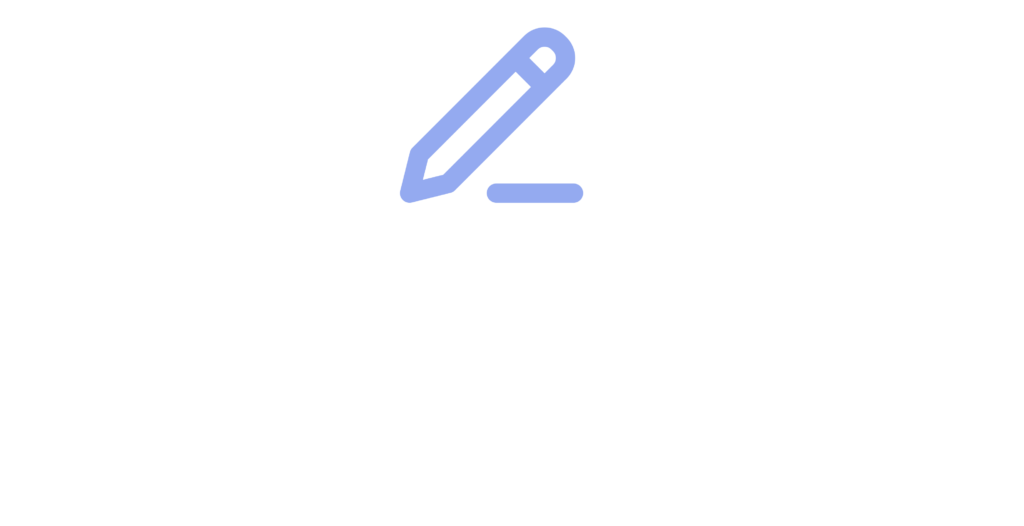 Image showing an icon of a pen in blue