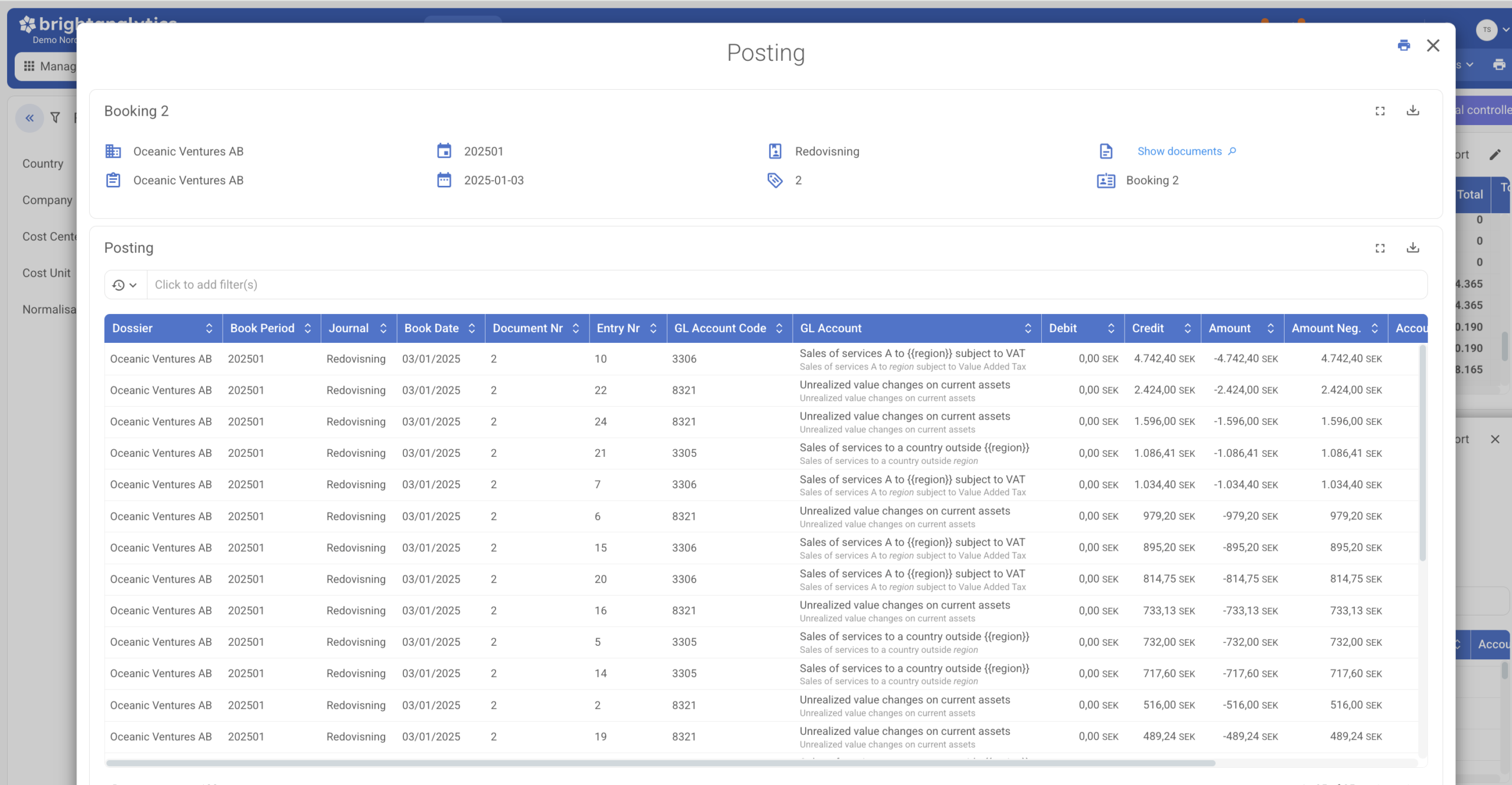 BI Book alternative - The reporting modules of BrightAnalytics: financial reporting, cash reporting, and operational reporting